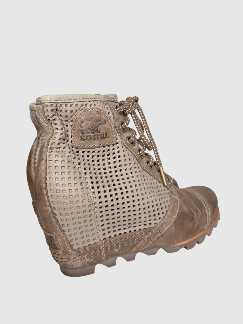 Sorel 1964 Premium wedge olive leather booties